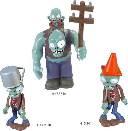 Vista 3 de ZESTAR Plantas y Zombies Juguetes Figuras vs Peashooter Recuerdos de Fiesta Decoraciones de Cumpleaños Suministros Peluches Set Serie 2 Juegos PVZ