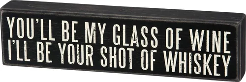 Vista 11 de Primitives by Kathy 18066 Cartel de caja, 7" x 2.5", All You Need... is a Bottle of Wine