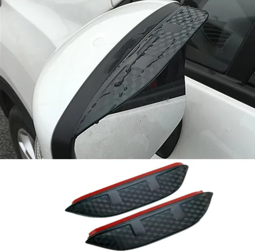 Vista 3 de MENDX Car Rearview Mirror rain Eyebrow for J-eep Compass 2007 2008 Car Rearview Mirror Rain Eyebrow Shield Snow Guard Rainproof Blades