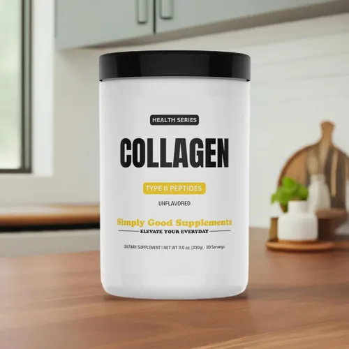 Vista 3 de Colágeno en polvo – 0.39 oz de péptidos de colágeno hidrolizados tipo II por porción – Apoya la función de las articulaciones, elasticidad