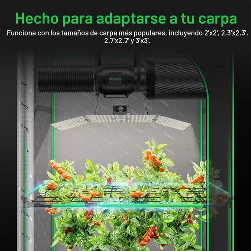 Vista 4 de VIVOSUN Tienda de cultivo alto CFM Kit 24"-36" ajustable para tienda 2x2