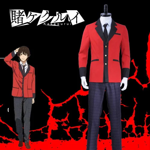 Vista 7 de Cos-Love Kakegurui - Disfraz de jugador compulsivo de anime Manyuuda Kaede, para hombre