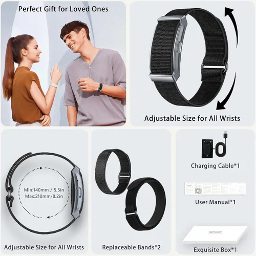 Vista 9 de Pulsera inteligente, más de 100 modos deportivos con monitor de sueño continuo de oxígeno en sangre y frecuencia cardíaca 24 horas, viene con un