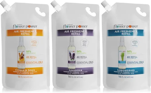 Vista 12 de Natural Flower Power Ambientador en aerosol – Eliminador de olores con aceites esenciales – Hogar, automóvil y tela – Libre de crueldad animal