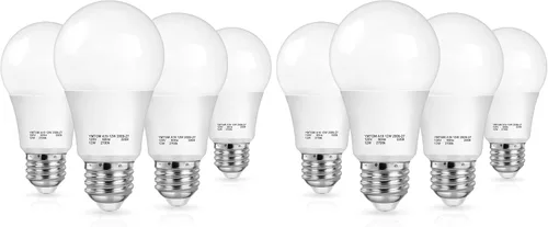 Vista 11 de SHINE HAI Bombillas con sensor de luz del atardecer al amanecer, bombillas LED A19 de 12 W de encendido y apagado automático, 1200 lúmenes, base