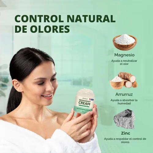 Vista 3 de Crema desodorante – Desodorante natural sin aluminio para todo el cuerpo