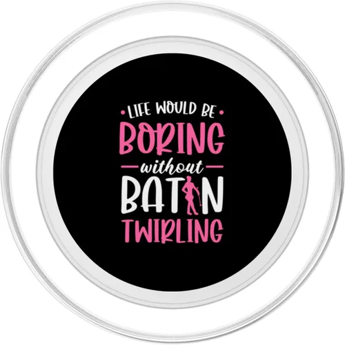 Vista 2 de Gymnastic Cheerleader Majorette Baton Twirlers PopSockets MagSafe PopGrip for iPhone