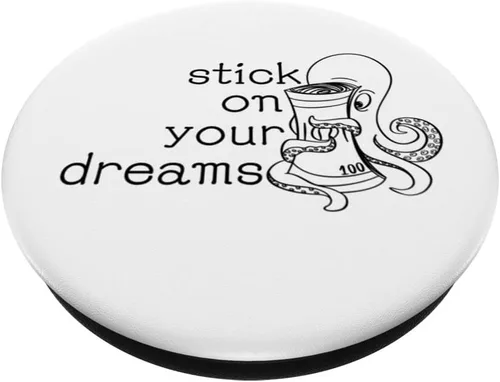 Vista 2 de Se adhieren a sus sueños - el pulpo se aferra firmemente al dinero PopSockets intercambiable PopGrip
