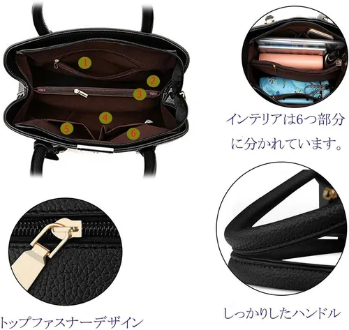 Vista 5 de Bolso de mano con clase para mujer, bolso de mano con asa