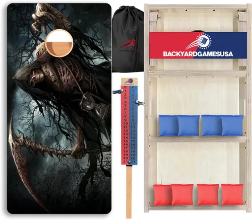 Vista 51 de CornholeGamesUSA Pro - Juego de tablas de Cornhole Fabricado en Estados Unidos Abedul báltico 3/4 Sin rebote Patas triples gruesas Dos