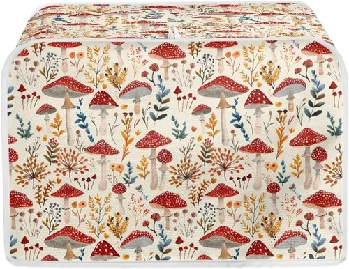 Vista 23 de chaqlin Cubierta para tostadora con estampado de chocolate, 2 rebanadas, resistente a las manchas, cubierta para horno de pan de diseño divertido