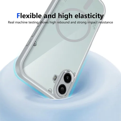 Vista 397 de Funda magnética transparente compatible con Xiaomi 17T, color negro 2 en 1 PC + TPU cubierta de teléfono a prueba de golpes, carcasa protectora