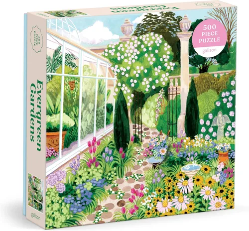 Vista 9 de Galison - Blooming Meadow - Rompecabezas de 1000 piezas para adultos Ilustración de Flore Cousseran, Spring Cottage, Floral, Desafiante, Papel