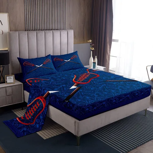 Vista 13 de Erosebridal Lacrosse - Juego de sábanas para niños y niñas, juego de ropa de cama de jugadores de hockey con diseño de disco de hockey negro