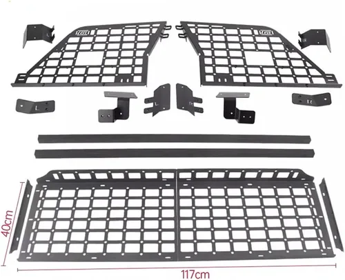 Vista 10 de para Jeep Grand Cherokee WJ 1999-2004 Panel de Almacenamiento Modular de Rejilla de Modificación de Malla Molle para el Maletero Trasero de Aleación