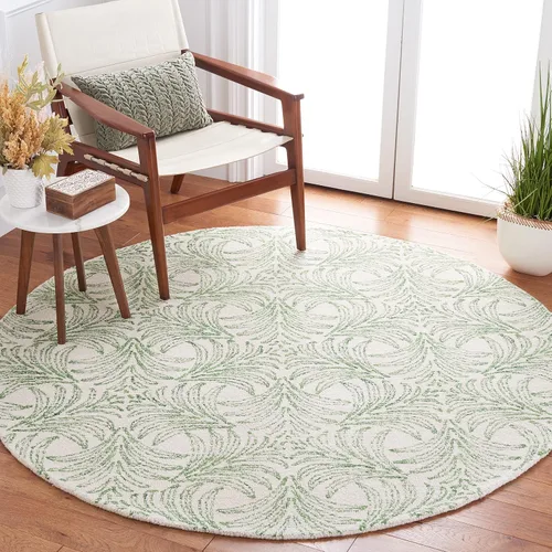 Vista 18 de SAFAVIEH Jardin Collection - Alfombra de pasillo, 2 pies 3 pulgadas x 8 pies, marfil y azul, mezcla de lana hecha a mano, ideal para zonas de alto