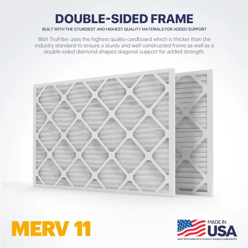 Vista 4 de BNX TruFilter - Filtro de aire MERV 11 de 10 x 10 x 1 pulgadas (paquete de 4) – Fabricado en Estados Unidos – Defensa contra Alérgenos Filtros