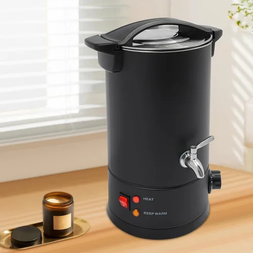 Vista 2 de Derretidor de cera para hacer velas, olla de fusión eléctrica comercial de cera de 10L/338.2 onzas con control de temperatura y boquilla de vertido