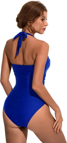 Vista 16 de SUUKSESS Traje de baño sexy de una pieza con volantes y control de abdomen para mujer