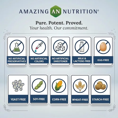 Vista 3 de Amazing Formulas Alpha GPC Suplemento 600 mg por porción 120 cápsulas Sin OMG Sin gluten Fabricado en Estados Unidos
