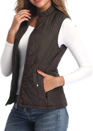 Vista 2 de Argstar Chaleco acolchado ligero con bolsillos con cremallera (XS-2XL)