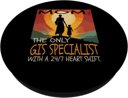 Vista 2 de GIS Specialist Job & Mother's Day Themed Cute Design PopSockets Standard PopGrip