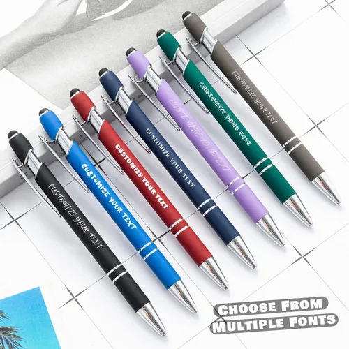 Vista 6 de AIFLM Bolígrafos personalizados con nombre a granel hasta 500 unidades de bolígrafos grabados gratis con tu nombre y texto para negocios