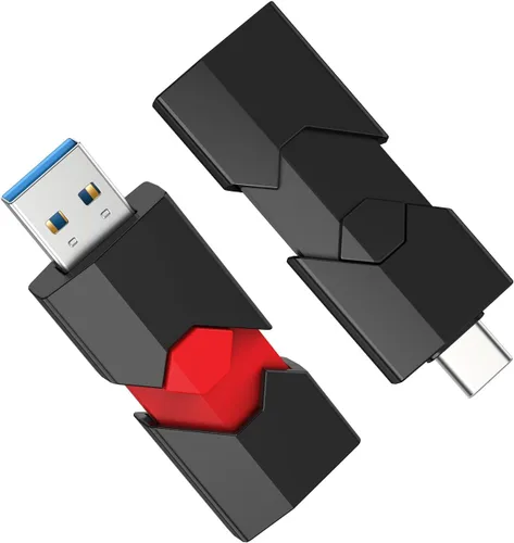Vista 9 de RAOYI Paquete de 5 unidades de memoria USB C de 64 GB 2 en 1 tipo C + USB 3.0 Dual OTG retráctil tipo C para iPhone 17/16/15 iPad Pro Android 5