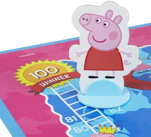 Vista 4 de Hasbro Gaming Toboganes y escaleras: Edición de Peppa Pig Juego de mesa para niños de 3 años en adelante, juegos preescolares para 2-4 jugadores