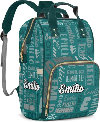 Vista 16 de Bolsos de bebé de encargo del muchacho del nombre, mochila Negro 01