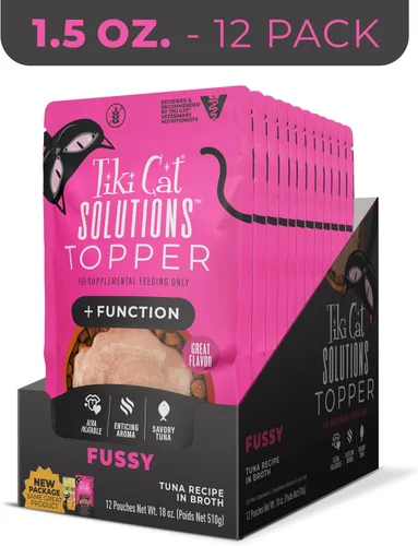 Vista 11 de Tiki Cat Solutions - Cubrealimentos para gatos, Fussy, Atún, bolsa de 1.5
