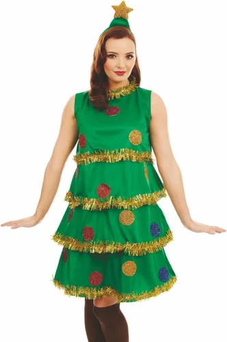 Vista 2 de fun shack Womens Christmas Tree Costume For Women, Christmas Tree Outfit Adult, Christmas Tree Costumes For Women