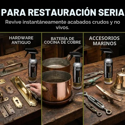 Vista 5 de Botella rociadora Flitz removedor instantáneo de manchas en latón y cobre, Marrón claro