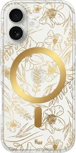 Vista 87 de LONLI Hue - para iPhone 15 Pro Max [Compatible con Magsafe] - Funda de teléfono floral dorada - [Amortiguador de 360°] - Funda de teléfono linda