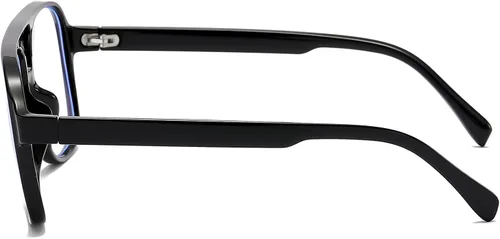Vista 7 de Gafas de aviador retro con luz azul para mujeres y hombres de los años 70, gafas de piloto con marco de gran tamaño, antifatiga ocular
