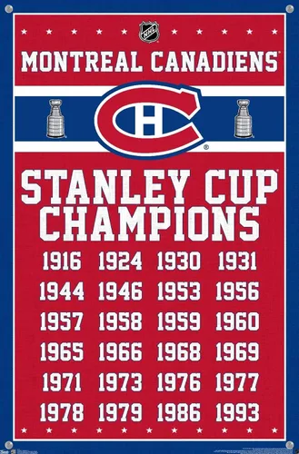 Vista 4 de NHL Montreal Canadiens Champions 13 - Póster de pared con pasadores