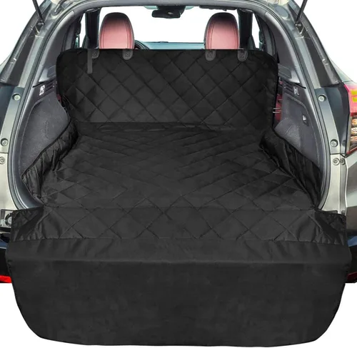 Vista 10 de Forro de carga SUV para perros - Funda para maletero para SUV con protector de solapa para parachoques A-Negro