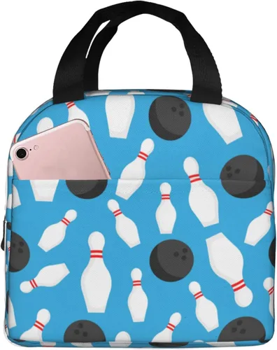 Vista 3 de VOOHDDY Bolsa de almuerzo con aislamiento de dibujos animados para hombres y mujeres, reutilizable, impermeable, portátil, hielera, térmica