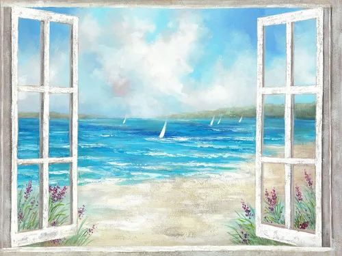 Vista 9 de SD SOFT DANCE Lienzo decorativo para pared de playa, paisaje marino, pintura costera para dormitorio (16 x 11 x 1 panel)