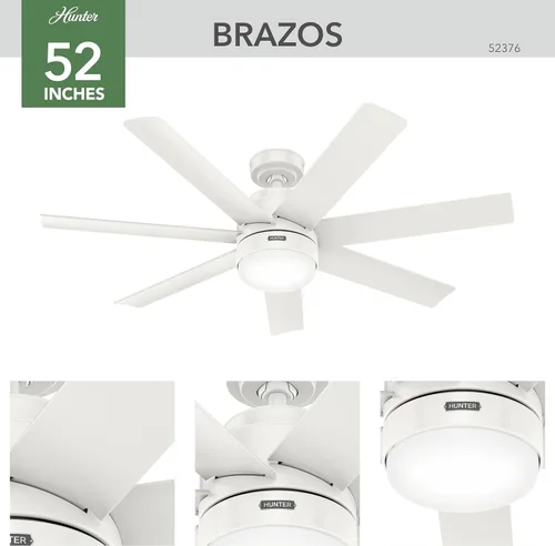 Vista 4 de Hunter Brazos - Luz LED para exteriores (52 pulgadas, color blanco fresco)