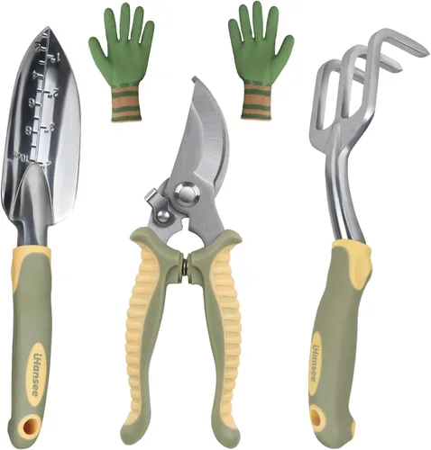 Vista 13 de Pink Garden Tool Sets 4-Piece, Aluminum Gardening Hand Tool Kit pink-4pcs