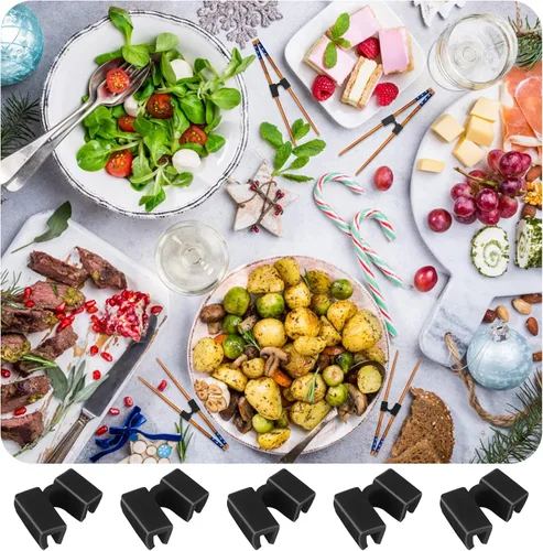 Vista 6 de 5 palillos reutilizables para entrenamiento, palillos y bisagras, palillos de entrenamiento para adultos, principiantes, entrenadores o estudiantes