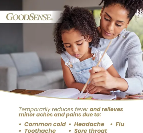 Vista 7 de GoodSense Tabletas masticables de ibuprofeno para niños, 100 mg, 24 unidades, analgésico y reductor de fiebre (AINE), reduce temporalmente la fiebre