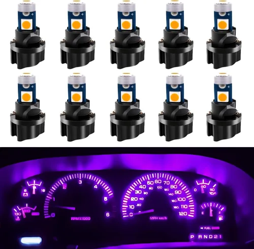Vista 11 de WLJH Bombilla LED T5 azul 2721 37 74 con enchufe giratorio PC74 para luces
