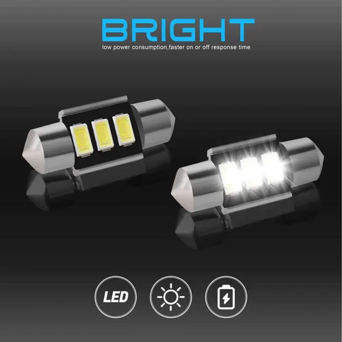 Vista 4 de HERCOO Kit de Lente de Cubierta de Luz de Cúpula y Mapa del Techo Lámpara de Cúpula Interior Superior Interruptor Bombilla LED Compatible con Honda