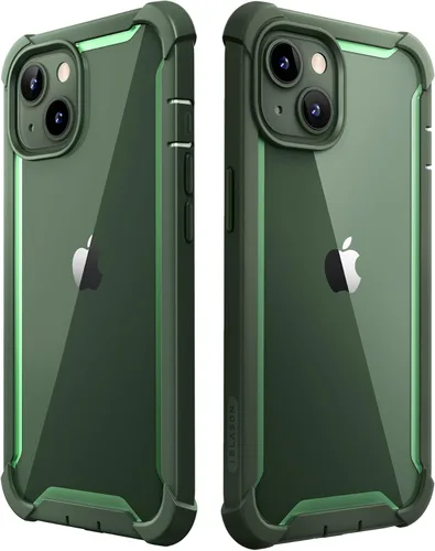 Vista 9 de i-Blason Funda para iPhone 14 (2022) / iPhone 13 (2021) de 6.1 pulgadas con protector de pantalla integrado, parte trasera transparente, parachoques