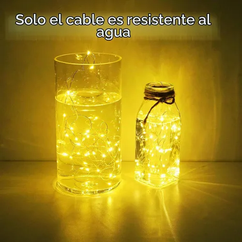 Vista 8 de Paquete de 15 tiras de 30 luces LED micro estrelladas que funcionan con pilas (incluidas), luces de alambre plateado impermeables de hadas