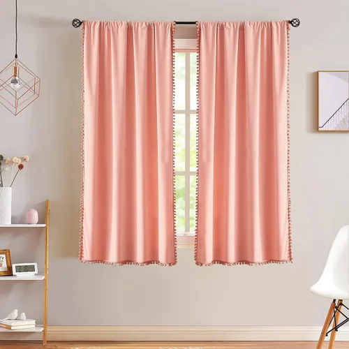 Vista 19 de Treatmentex Cortinas de terciopelo negro para dormitorio, 63 pulgadas, tacto de algodón de lujo, suaves, oscurecimiento de la habitación, 80%