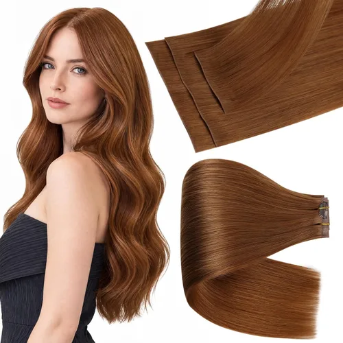 Vista 19 de Full Shine Extensiones de cabello sin costuras de inyección con clip