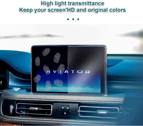 Vista 6 de YEE PIN Lincoln - Protector de pantalla de aviador 2020, protector de pantalla central para pantalla táctil Lincoln Aviator 2020, 2 piezas